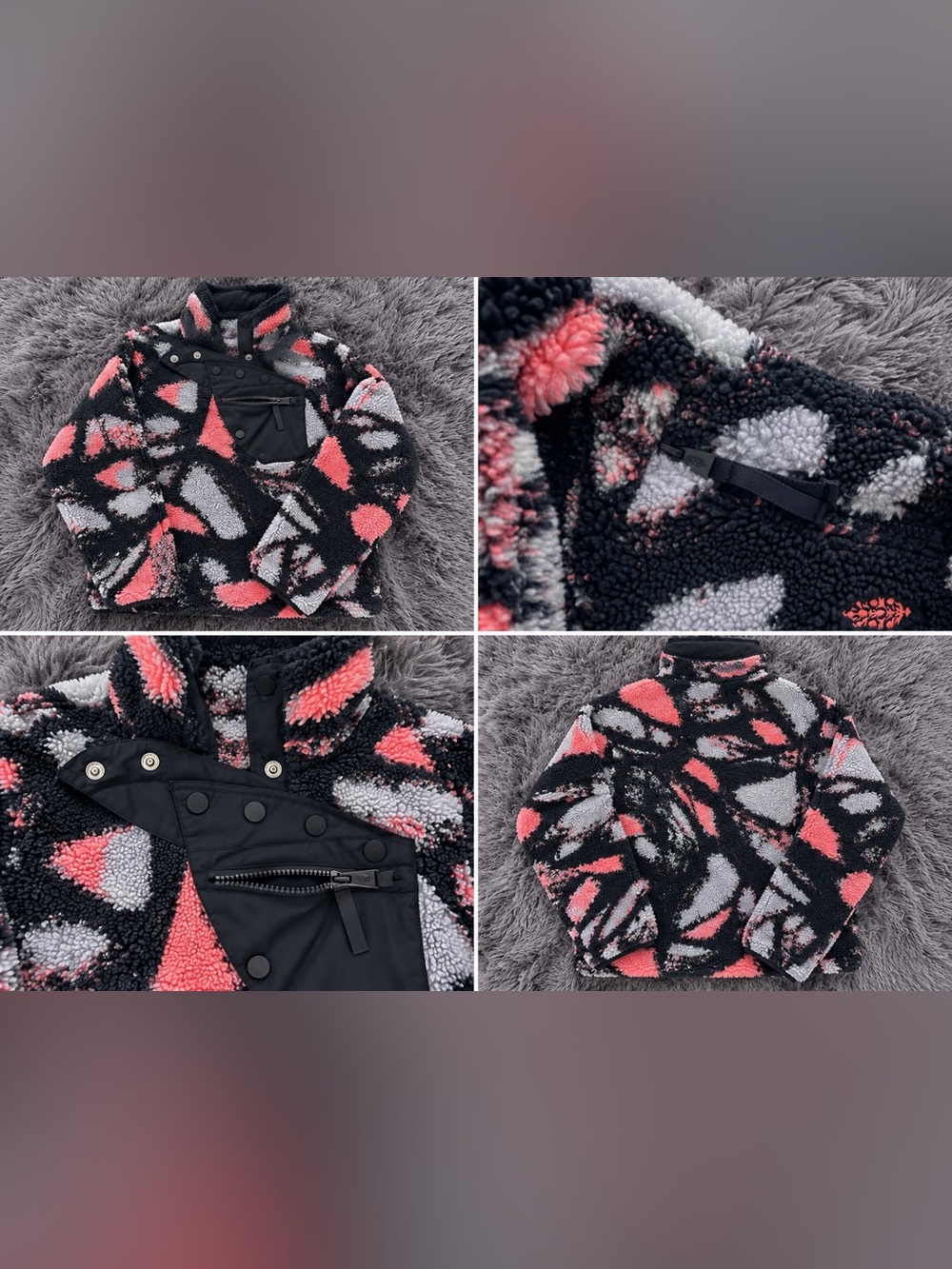 Free People Movement Hit The Slopes Fleece Jacket Butterfly Combo Sz. Medium New